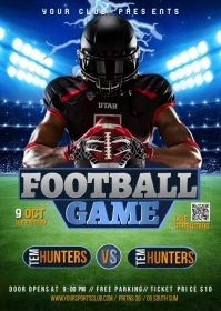 Maximalist Soccer Flyer A6 template