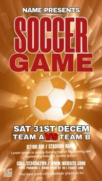 Maximalist Soccer Football Match Instagram Story template