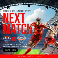 Maximalist Soccer Football Next Match Instagram Post template
