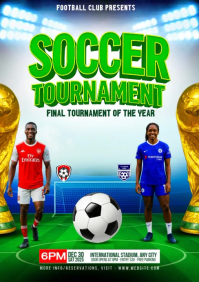 Maximalist Soccer Tournament Template  A5