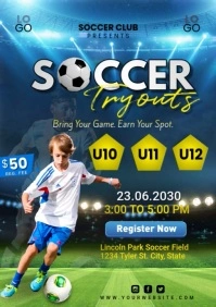 Maximalist Soccer Tryout A4 template