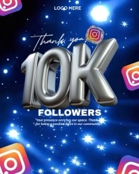 Maximalist Social Media Followers Appreciation – Video Flyer/poster Template Instagram Portrait