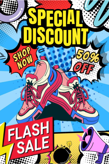 Maximalist Special Discount Poster Template | PosterMyWall