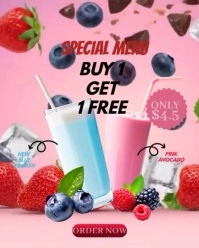 Maximalist Special Ice Cream Menu Promotion Instagram Portrait template