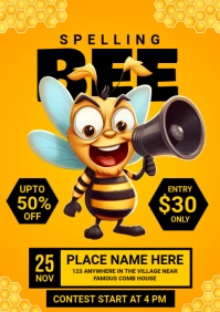 Maximalist Spelling Bee Contest A4 template