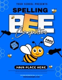 Maximalist Spellling Bee Compition Flyer (us Letter) template