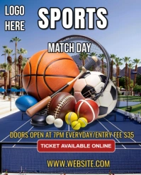 Maximalist Sports Flyer Template  Instagram Portrait