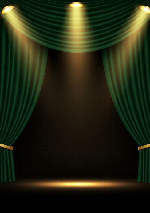 Maximalist Spotlight Stage Background A5 template