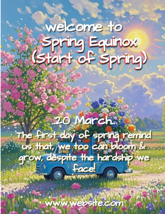 Maximalist Spring Equinox (start Of Spring) Flyer (us Letter) template