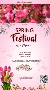 Maximalist Spring Festival Promo Video Ad Instagram Story template