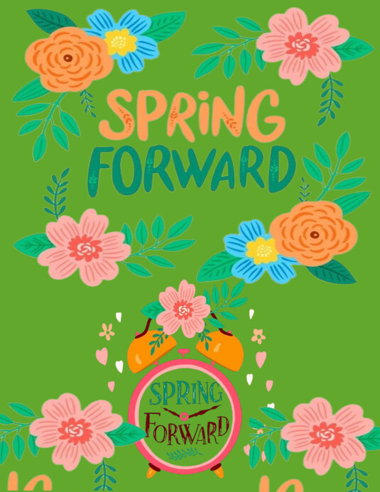 Maximalist Spring Forward  Flyer (us Letter) template