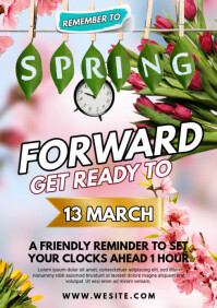 Maximalist Spring Forward Flyer A1 template