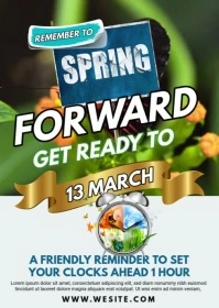 Maximalist Spring Forward Flyer A6 template