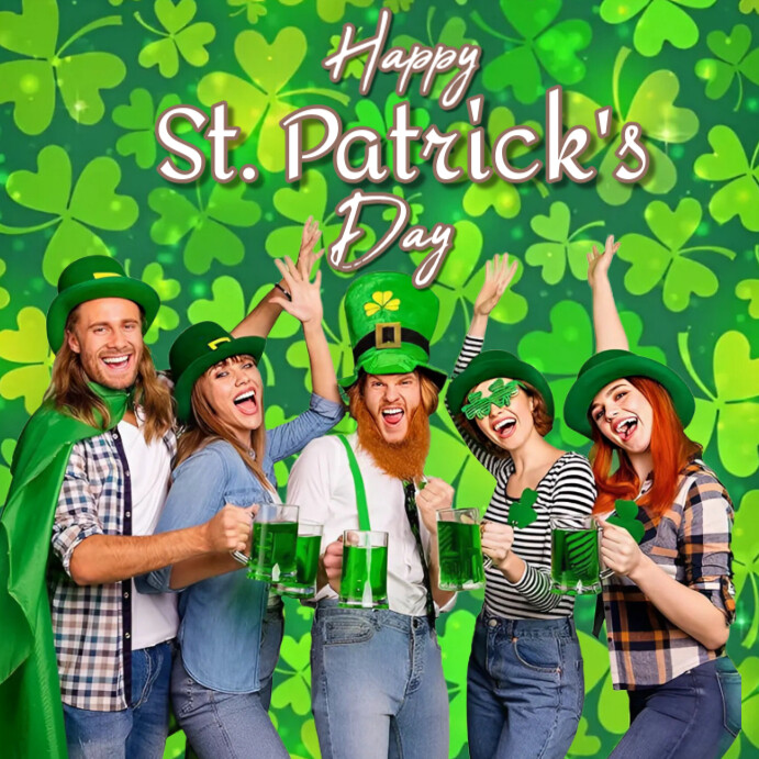 Maximalist St Patrick's Day  Instagram Post template
