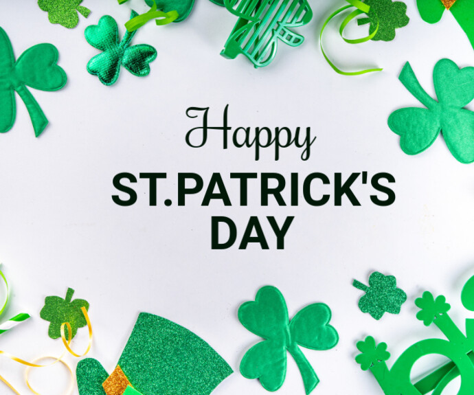 Maximalist St Patrick's Day Medium Rectangle Retângulo médio template