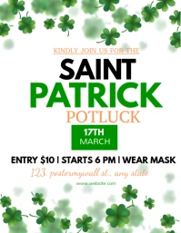 Maximalist St Patrick's Potluck Party Flyer (us Letter) template