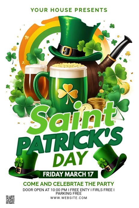 Maximalist St. Patrick's Day Pinterest Graphic Pinterest Graphic Ihluzo le-Pinterest template