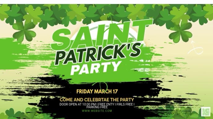 Maximalist St. Patrick's Day Digital Display Digital Display (16:9) template