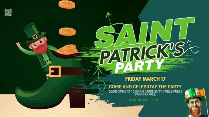 Maximalist St. Patrick's Day Digital Display Digital Display (16:9) template