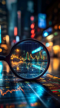 Maximalist Stock Market Analysis And Financial Trading Insight Background Digital Display (9:16) template