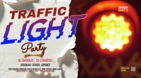 Maximalist Stop Light Party Facebook Event Cover Digital Display (16:9) template