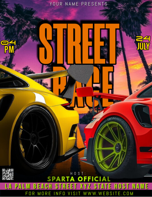 Copy of Maximalist Street Race Flyer (us Letter) | PosterMyWall