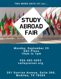 Maximalist Study Abroad Fair Flyer (us Letter) template