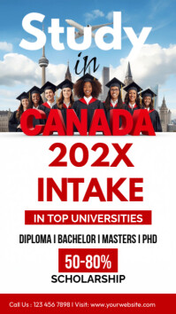 White Study in Canada Instagram Story Template