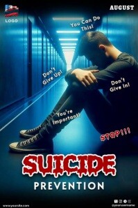 Maximalist Suicide Prevention Poster Póster template