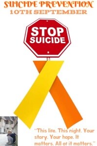 Maximalist Suicide Prevention Poster Template Poster