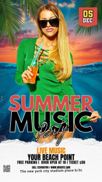 Maximalist Summer Beach Party  Instagram Story template