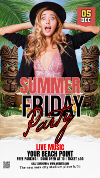 Maximalist Summer Beach Party Instagram Story template
