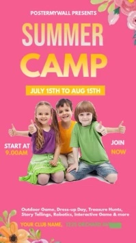 Maximalist Summer Camp Instagram Story Instagram-verhaal template