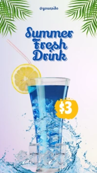 Maximalist Summer Fresh Drink Instagram Story Instagram-Story template