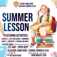 Maximalist Summer Lesson Flyer  Instagram Post template