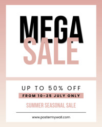 Maximalist Summer Mega Sale 50% Off Instagram Portrait template