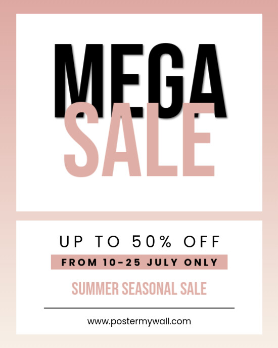 Maximalist Summer Mega Sale 50% Off Instagram Portrait template