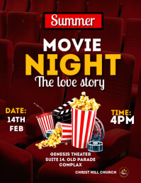 Maximalist Summer Movie Flyer (us Letter) 传单(美国信函) template