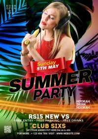 Maximalist Summer Party A2 template