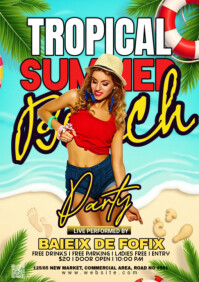 Maximalist Summer Party A2 template
