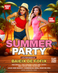 Maximalist Summer Party Instagram Portrait template