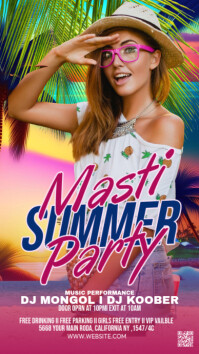 Maximalist Summer Party Instagram Story template