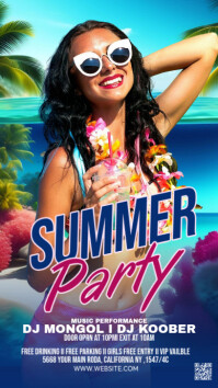 Maximalist Summer Party Instagram Story template