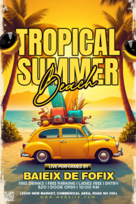 Maximalist Summer Party Pinterest Graphic template
