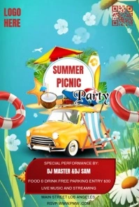 Maximalist Summer Party  Pinterest Graphic template