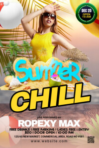 Maximalist Summer Party Pinterest Graphic template