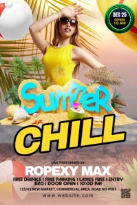 Maximalist Summer Party Pinterest Graphic template