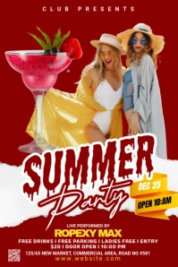 Maximalist Summer Party Pinterest Graphic template