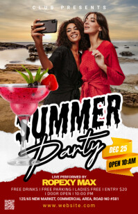 Maximalist Summer Party Tabloid template