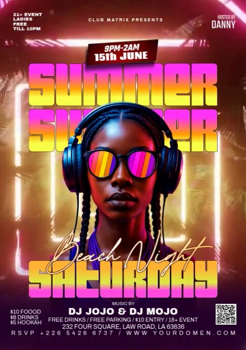 Maximalist Summer Saturday  A4 template